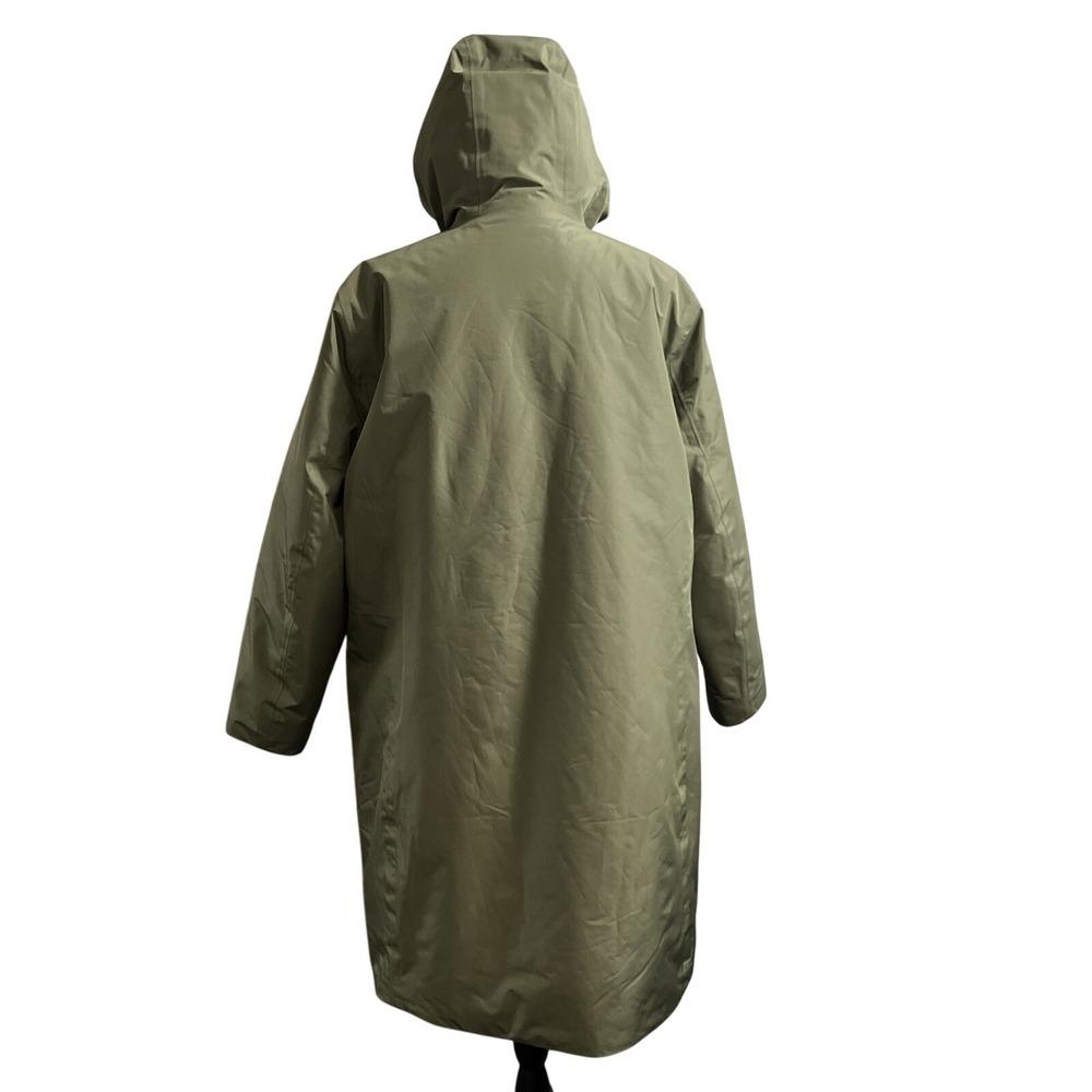 Lands End Jacket Wonderweight Packable Down Green Hyper Dry Nylon Size 1X Hooded - Picture 2 of 14